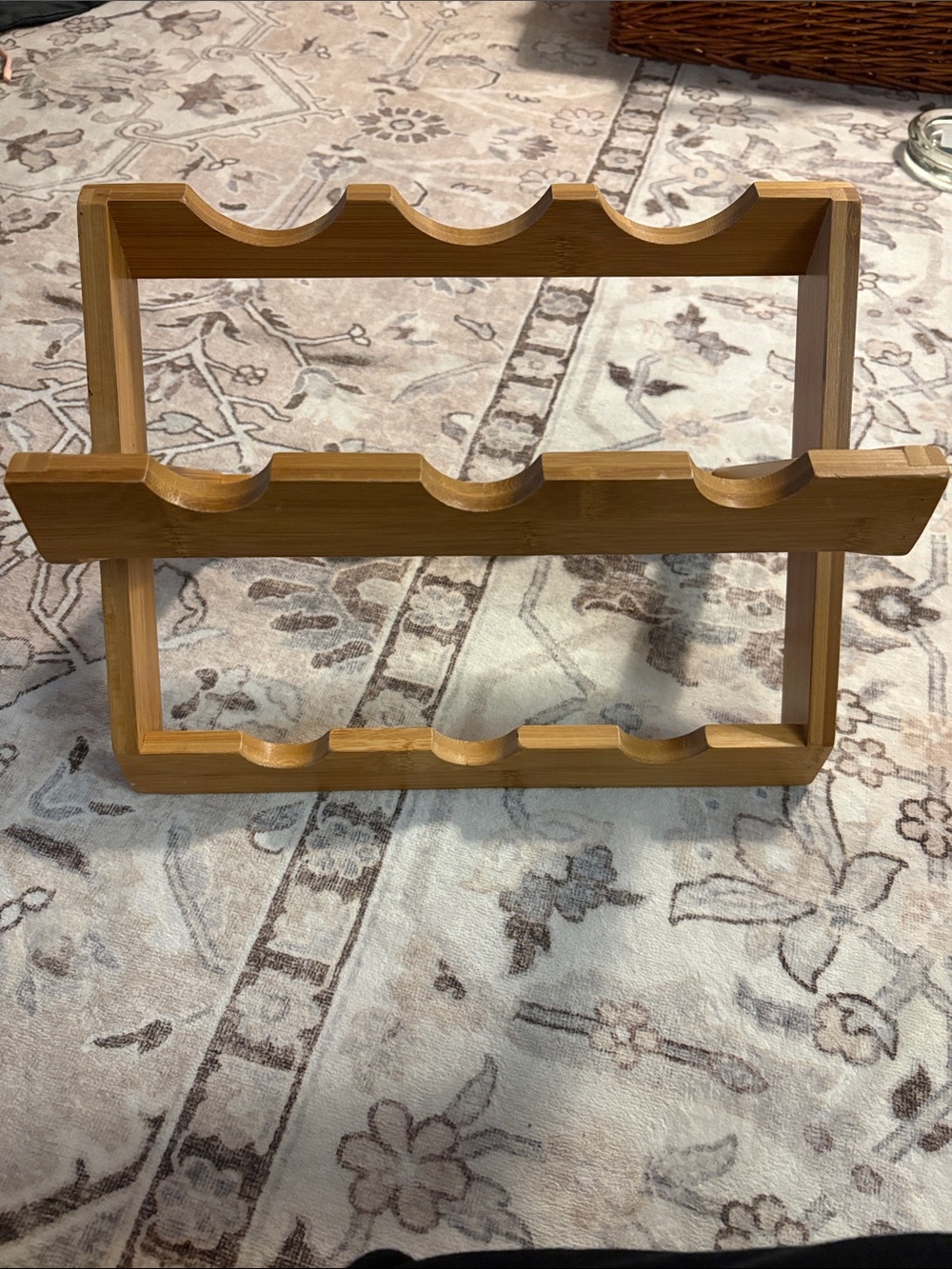 Countertop Wine Rack Natural holds 6 bottles